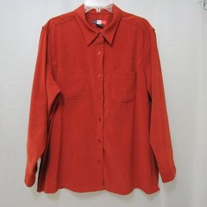 French Kuff Orange Button Down Shirt Size 20W